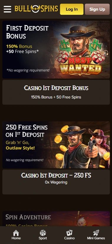 Explore bull spins casino login